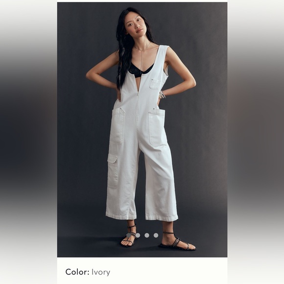 NWT Pilcro Cream Sleeveless jumpsuit - Picture 1 of 9